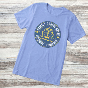 Familjerelaterad kryssning för Vuxen och barn Namn T Shirt