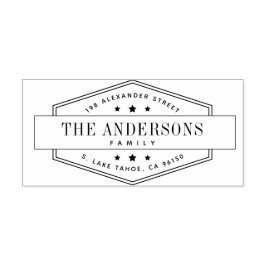 Familjereturadress Självfärgande Stämpel