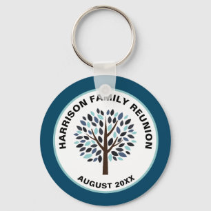 Familjereunion Souvenir KeepsakBlue Keychain Nyckelring