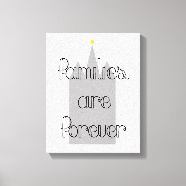 Familjerna är alltid ett stort mormon tempel, kärl canvastryck (Framsida)