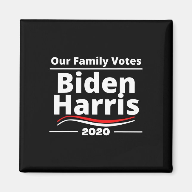 Familjeröster Biden Harris - 2020 som stöder hushå Magnet (Framsidan)