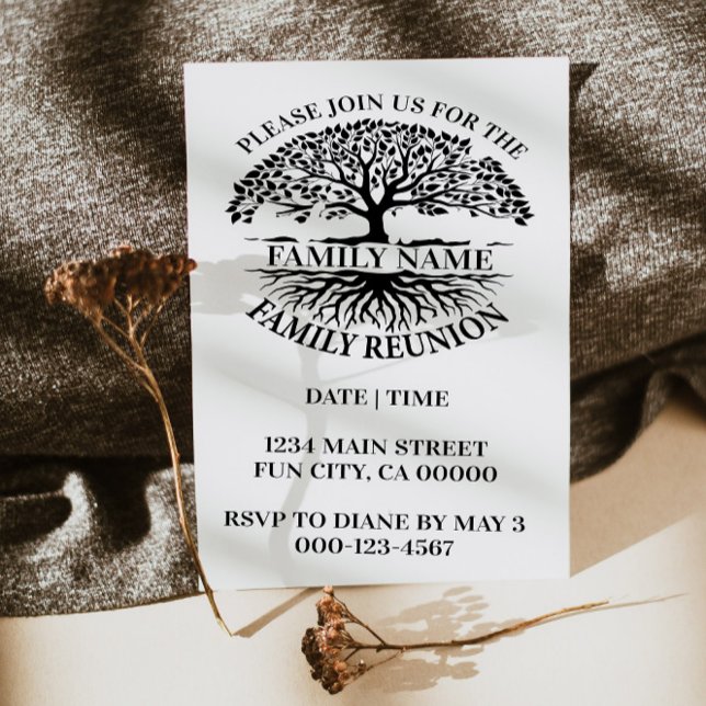 Familjerotfamiljens familjeåterförening i Träd Inbjudningar (Skapare uppladdad)