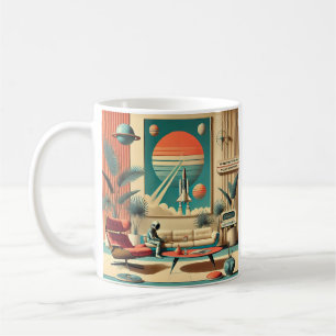 Familjerum för atomFuturistiska Florida Space Age Kaffemugg