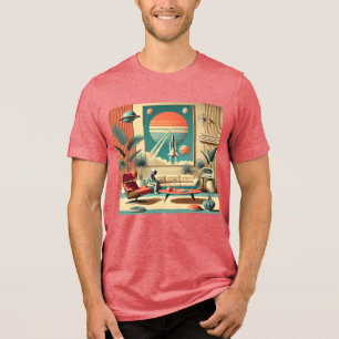 Familjerum för atomFuturistiska Florida Space Age T Shirt