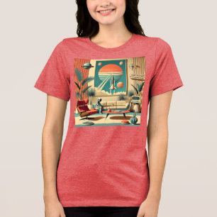 Familjerum för atomFuturistiska Florida Space Age T Shirt