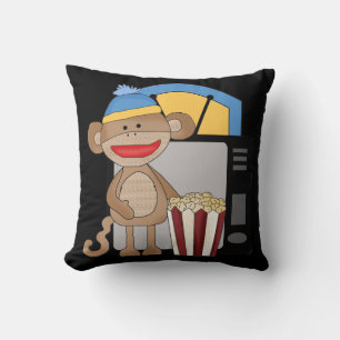 Familjerum i Movie Night Monkey Dekorativ kudde