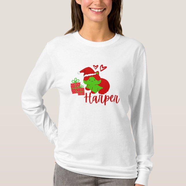 Familjesamling under jultider t shirt (Framsida)