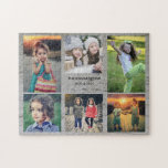 Familjesamlingar 6 foton och namn-jigszons puz pussel<br><div class="desc">Familj namn,  anpassningsbarnas fotosamlingspusselDu kan anpassa den och lägga till de vackraste bilderna,  familjens namn och texten. Underbar roligt!</div>