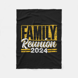 Familjesammankomst 2024 möte samling familjer fleecefilt