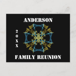 Familjesammankomst Celestial Abstrakt Annonsering Vykort