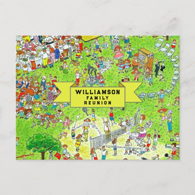 Familjesammankomst-inbjudningar Meddelande Vykort (Framsida)