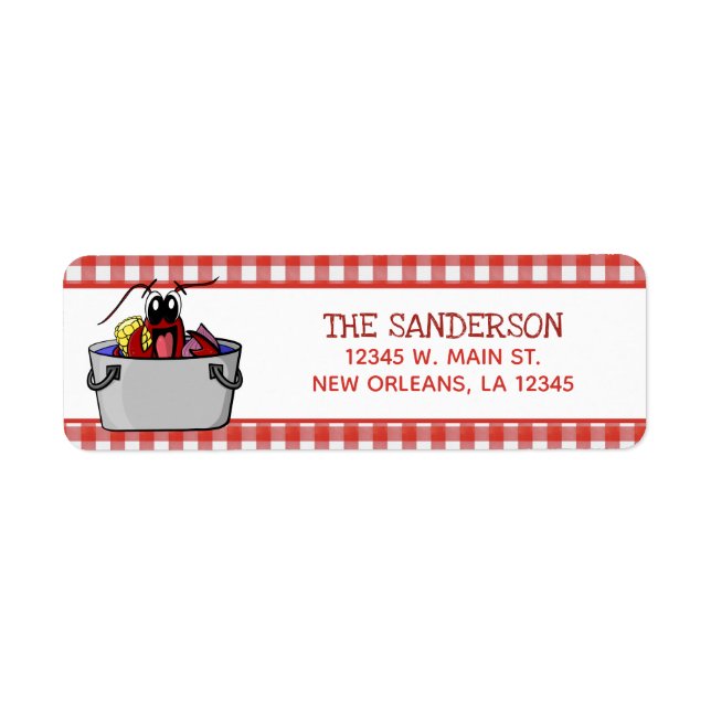 Familjesammankomst kräftkok Returadress Returadress Etikett (Framsidan)