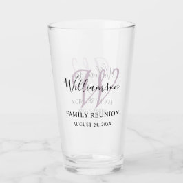 Familjesammankomst Monogram Enkel Glaskopp
