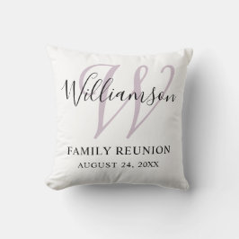 Familjesammankomst Monogram Enkel Kudde