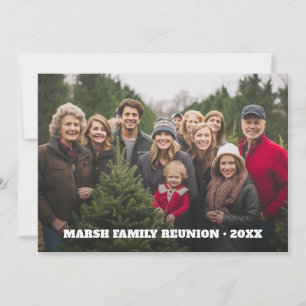 Familjesammankomst Panorama Foto med Typ Julkort