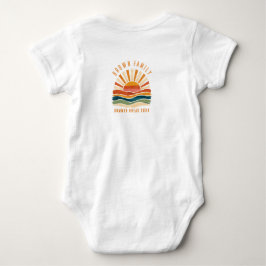 Familjesammankomst sommar solnedgång strand t shirt