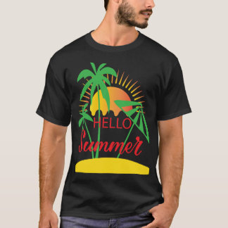 familjesammankomst sommarsemestermatchande solnedg t shirt