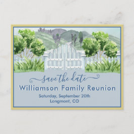 Familjesammankomst Spara datum Landsbygd QR-kod  Meddelande Vykort