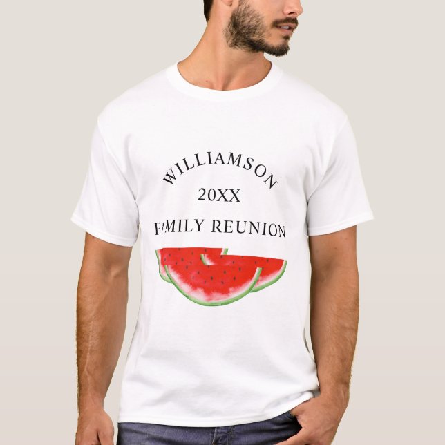 Familjesammankomst-vattenmelon  t shirt (Framsida)