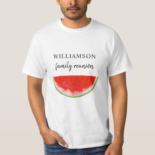Familjesammankomst-vattenmelon T Shirt (Framsida)
