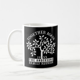 Familjesammankomstträd, namn och datum kaffemugg