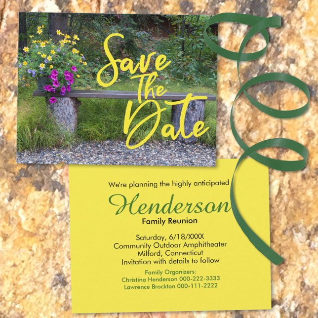 Familjesammanträde Rustik blomsterbyte Foto Meddelande Vykort (Skapare uppladdad)