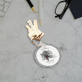 Familjesammanträdes Trädsymbol | Silverkeltisk Nyckelring