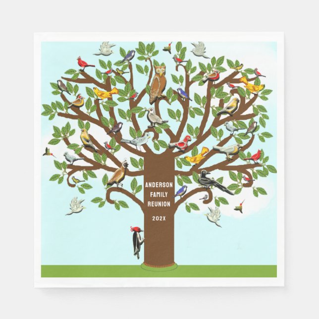 Familjesammanträff Pappersservett (Framsidan)