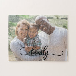 Familjescript | Anpassad familjefoto Pussel