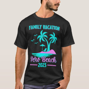 Familjesemester 2023 Palmträd Florida Vero Beach T Shirt