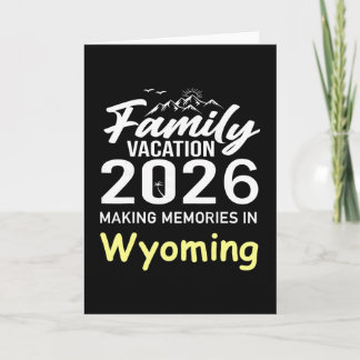 Familjesemester 2026 Skapar Minnen Wyoming Sommar Kort