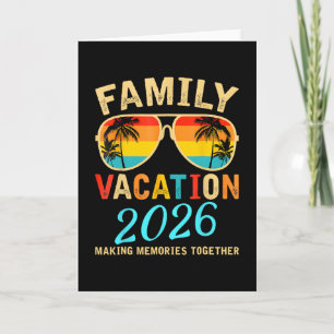 Familjesemester 2026 Strand Matchande Sommarlov Kort