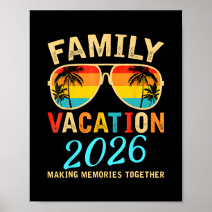 Familjesemester 2026 Strand Matchande Sommarlov Poster