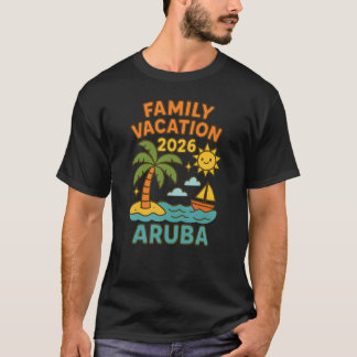 Familjesemester Aruba 2026 T Shirt