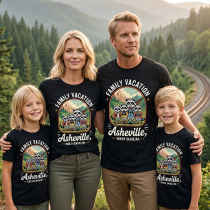 Familjesemester Asheville North Carolina Matchande T Shirt