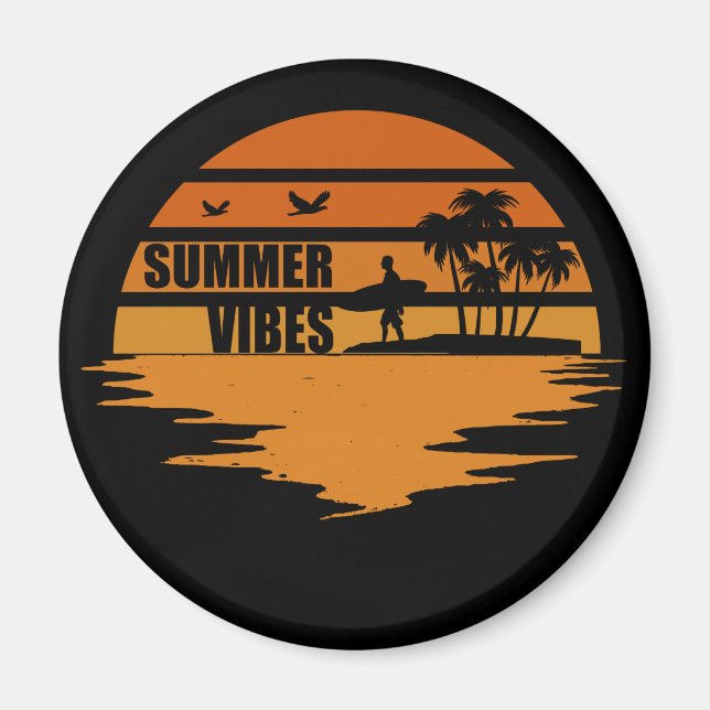 Familjesemester för sommarvibes magnet (Framsidan)