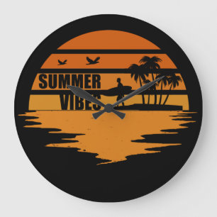 Familjesemester för sommarvibes stor klocka