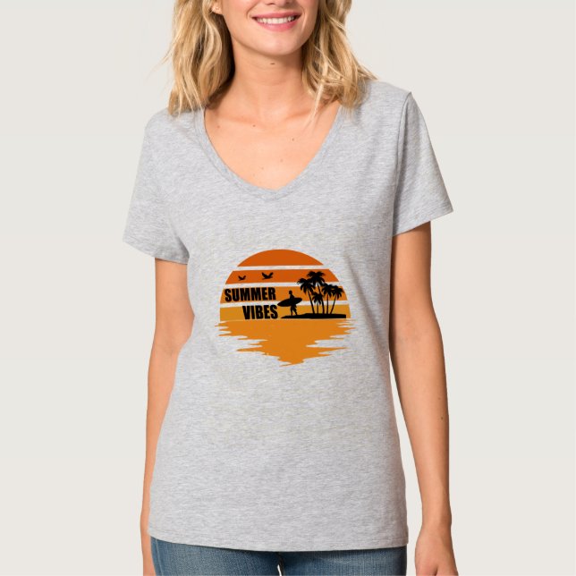 Familjesemester för sommarvibes t shirt (Framsida)