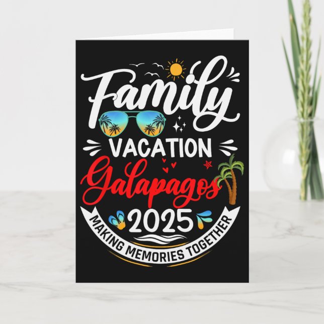 Familjesemester Galapagos 2025 Matchande kryssning Kort (Framsida)