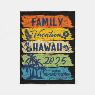 Familjesemester Hawaii 2025 Matchande Grupp Semest Fleecefilt