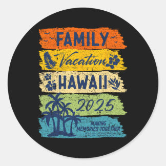 Familjesemester Hawaii 2025 Matchande Grupp Semest Runt Klistermärke