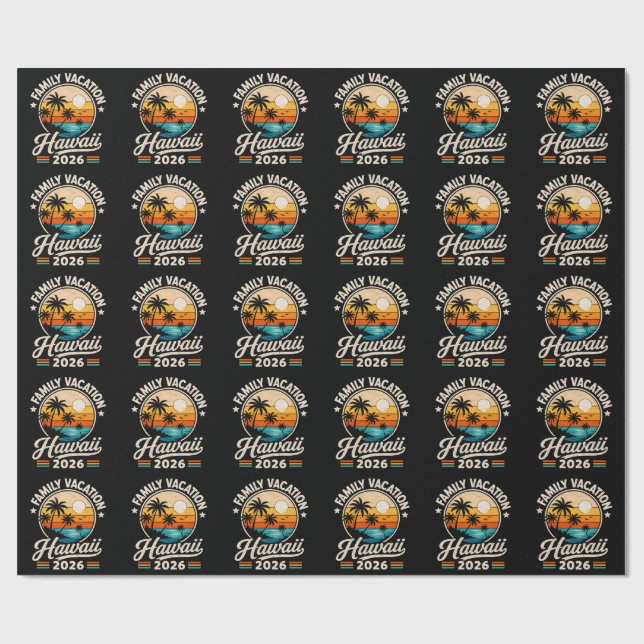 Familjesemester Hawaii 2026 Presentpapper (Platt)