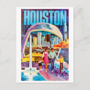 Familjesemester i Houston city, Texas Vykort