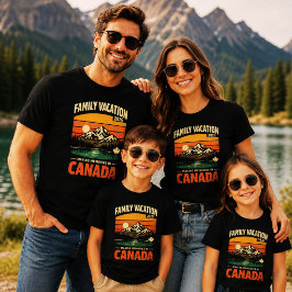 Familjesemester Kanada 2026 Retro Berg Resa T Shirt
