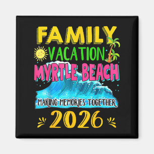 Familjesemester Myrtle Beach 2026 Högtid Sommar Magnet