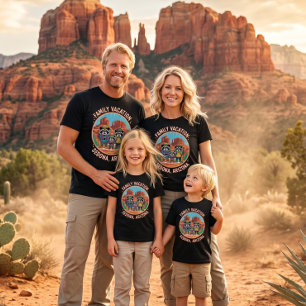 Familjesemester Sedona Arizona Matchande Grupp T Shirt