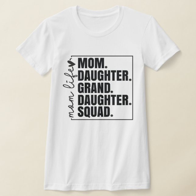 Familjespackning Mamma-dotterdotter Sqyad T Shirt (Laydown)