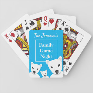 Familjespel Night Namn Blue White Polar Bords Casinokort