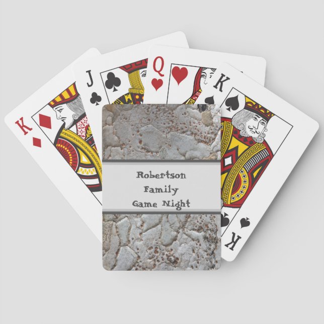 Familjespel Night Träd Bark Photo Rustic Nature Casinokort (Baksidan)