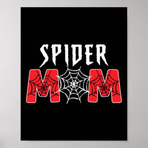 Familjespinder Mamma Spider Pappa Matching Birthda Poster